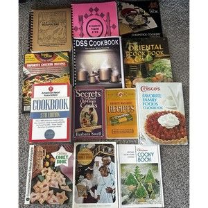 13 Assortment Lot Classic Recipe Cookbooks WE Energies Crisco American Heart